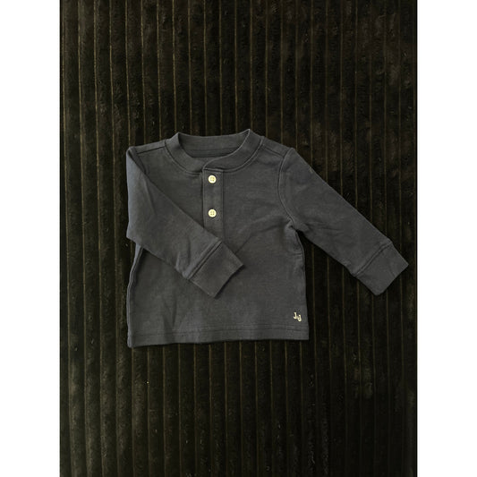 Janie and Jack Baby Boy Navy Blue Long Sleeve Pull-Over Dress Shirt 3-6M NWOT