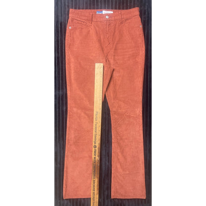 Old Navy Women's Extra High Rise Kicker Boot Corduroy Pants Sz 6 Mocha Brown