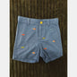 Janie and Jack Baby Boy Navy Fish Shorts 18-24M NWOT Embroidered Summer Fun