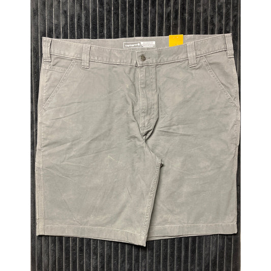 Carhartt Short Men 32 Rugged Flex Relaxed Fit Cargo Gray Canvas 10" BS2514-M