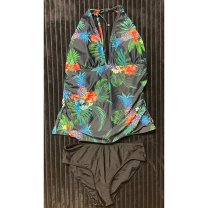 Shein Women's Tankini Two-Piece Swimsuit Floral Swim Set Size Large