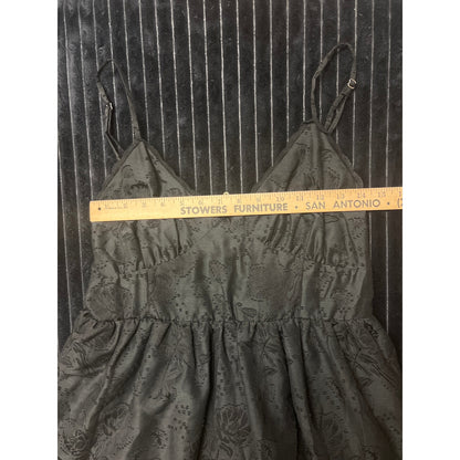 Wild Fable Women's Black Layered Ruffle V-Neck Spaghetti Strap Mini Dress L