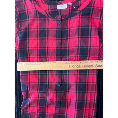 NWOT The Childrens pLace Womens Mommy and Me plaid Red Holiday Dress Size XL