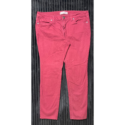 No Boundaries Women's Maroon Skinny Jeans Size 15 Stretchy Soft Denim Pants