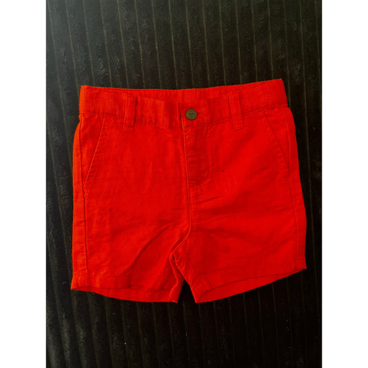 Janie and Jack Baby Boy Orange Dress Shorts Size 18-24M Classic Summer Shorts