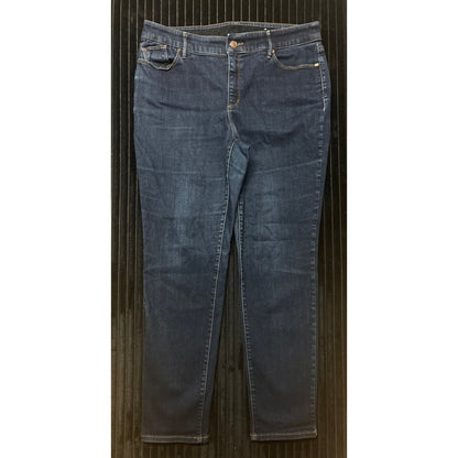 Chico's Platinum Jeans Women's Size 2.5R US 14 Blue Dark Wash Stretch Pockets