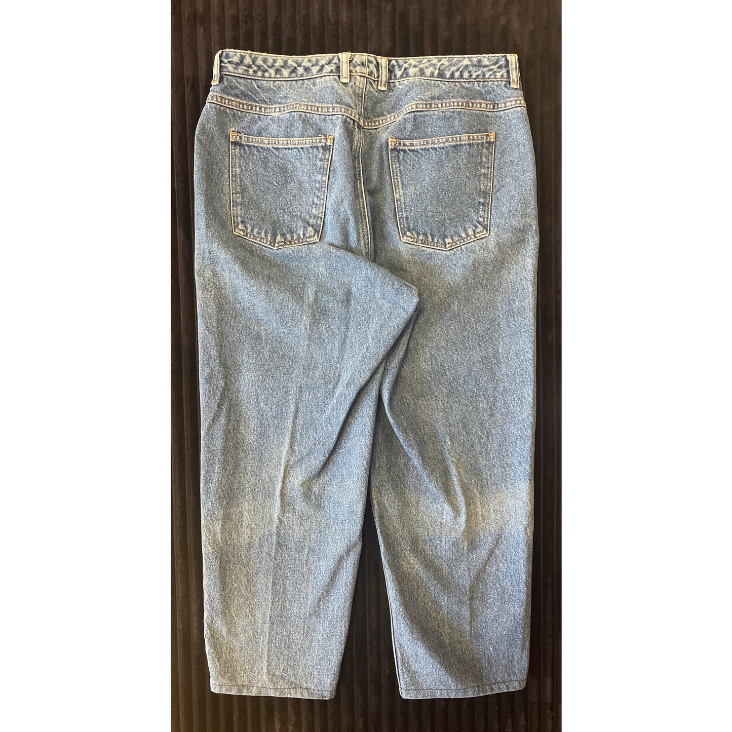 VTG Talbots Jeans Women Petite 14 Blue Denim High Rise Tapered MOM Baggy Y2K
