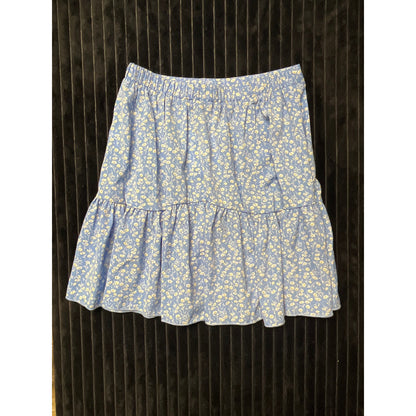 Shein Women’s Blue Floral Mini Skirt Size Small Summer Trendy