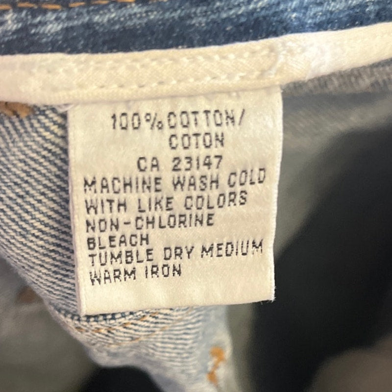 VTG Talbots Jeans Women Petite 14 Blue Denim High Rise Tapered MOM Baggy Y2K