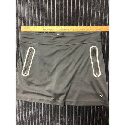Callaway Black Golf Opti-Dri Pockets Pull-On Skirt Skort Large Polyester