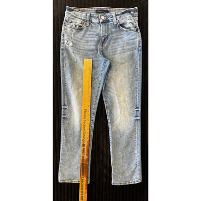 Aeropostale Mens Distressed 28x30 Medium Wash Athletic Straight Jeans