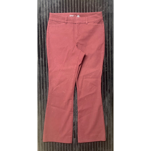 Old Navy Women's High Rise Pixie Pants Sz 6 Maroon Secret Smooth Pockets