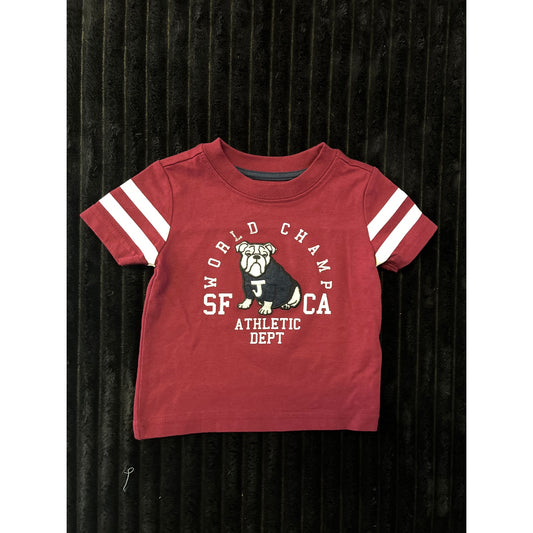 Janie and Jack Baby Boy Maroon Graphic Pull-Over T-Shirt 3-6M NWOT