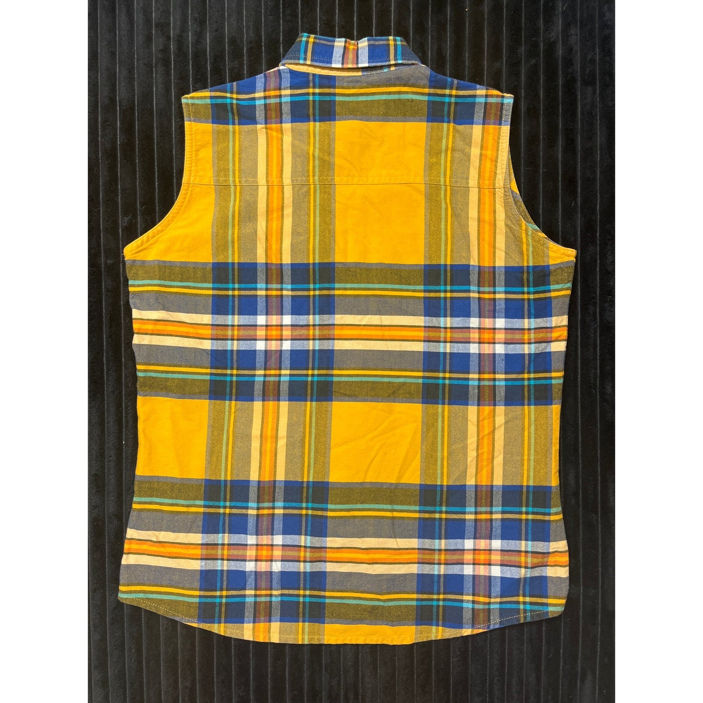 Twenty X Shirt Womens yellow Plaid Button Down Collard Tank Size M