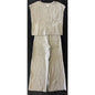 Sincerely Jules Beige Sweater Pant Set Wide Leg Size Medium