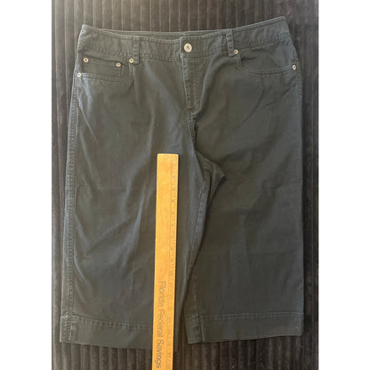Rafaella Women’s Black Jean Shorts Size 14 Casual Denim Stretch