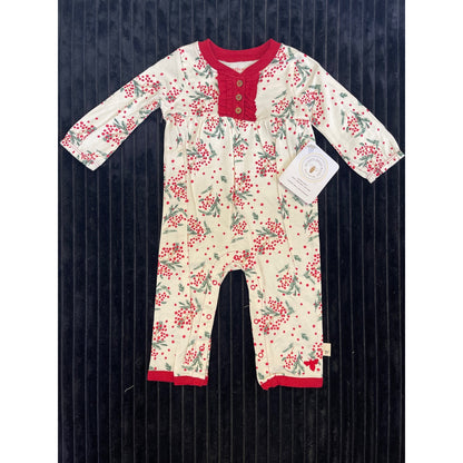 Burts Bees Baby 100% Organic 0-3M Baby Girl Chistmas Romper